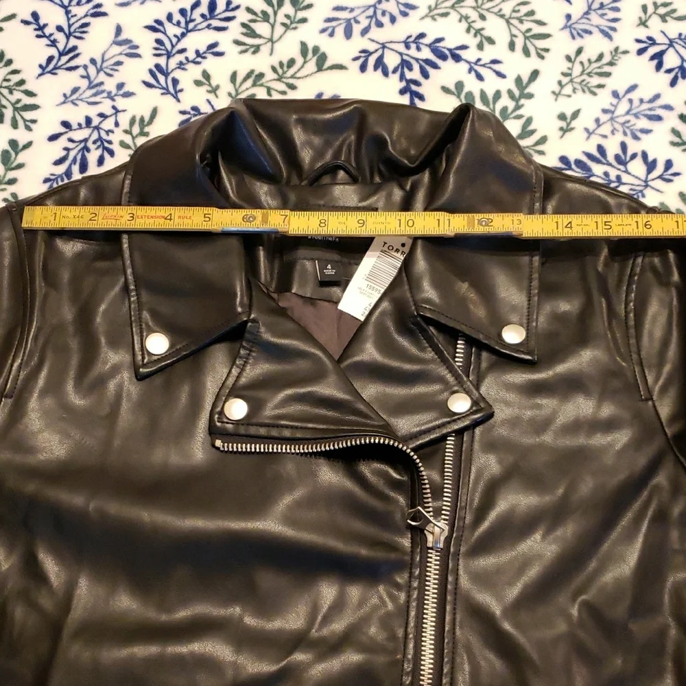 Torrid Black Leather Biker Jacket - Picture 9 of 12
